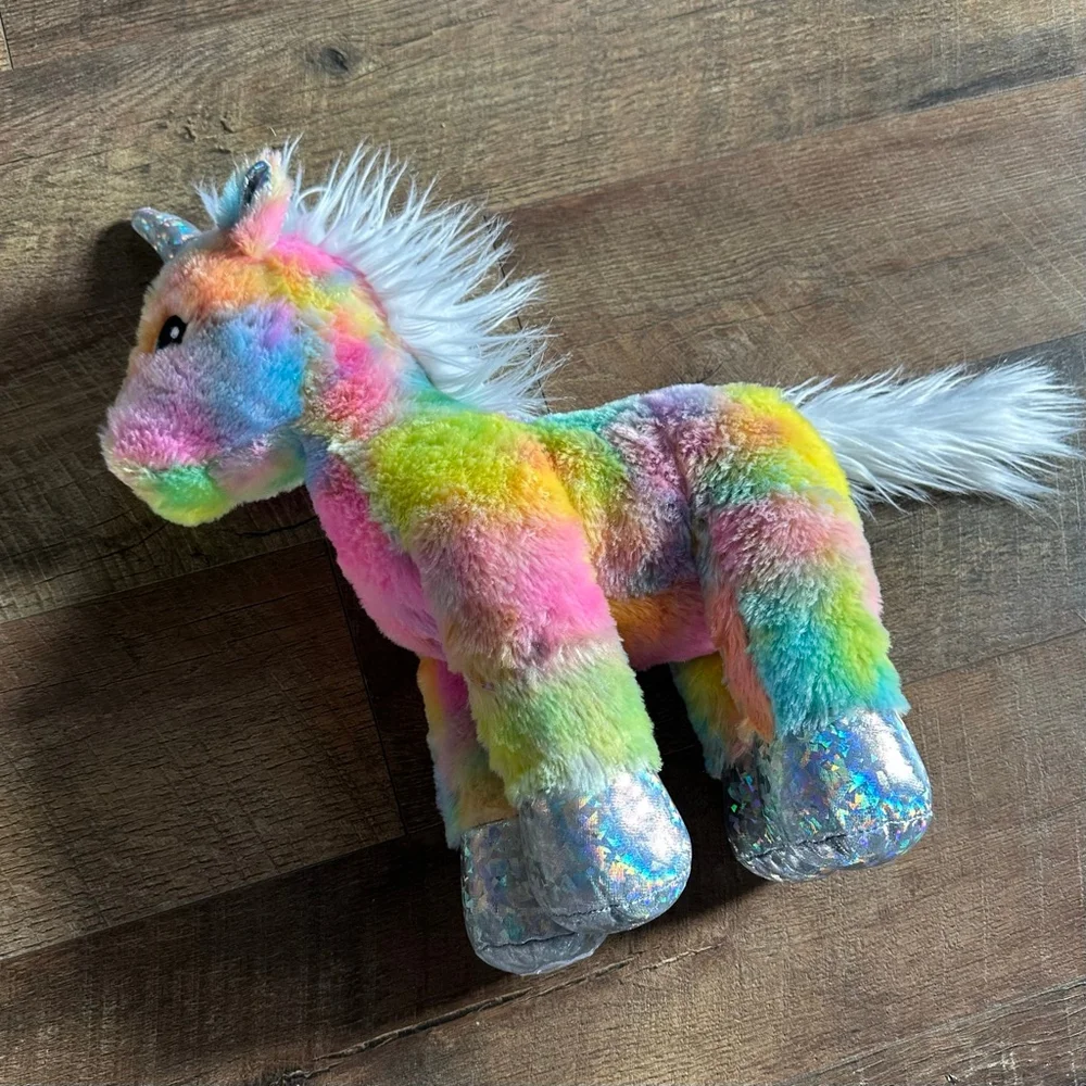 Build-A-Bear Workshop Rainbow Unicorn Stuffed Animal Retired Easter